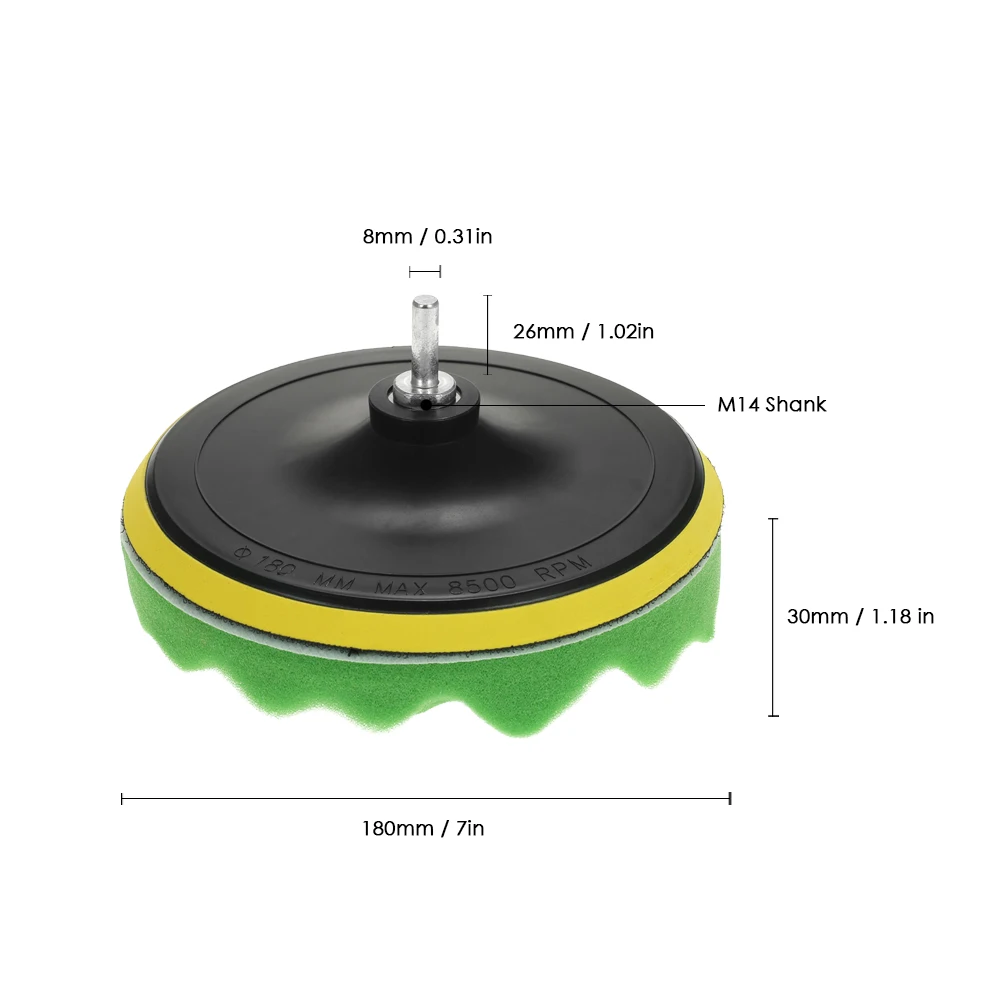 

KKmoon 800W Adjustable Speed Car Electric Polisher Waxing Machine Automobile Furniture Polishing combination with 7 Sponge Pad