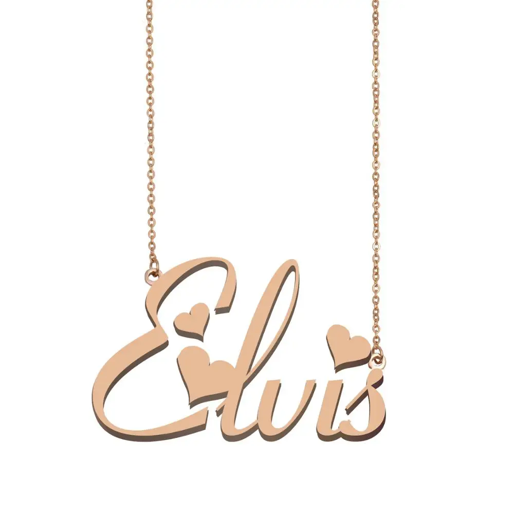 

Elvis Name Necklace , Custom Name Necklace for Women Girls Best Friends Birthday Wedding Christmas Mother Days Gift