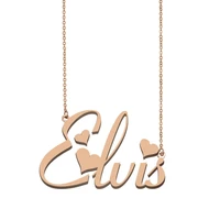 elvis name necklace custom name necklace for women girls best friends birthday wedding christmas mother days gift