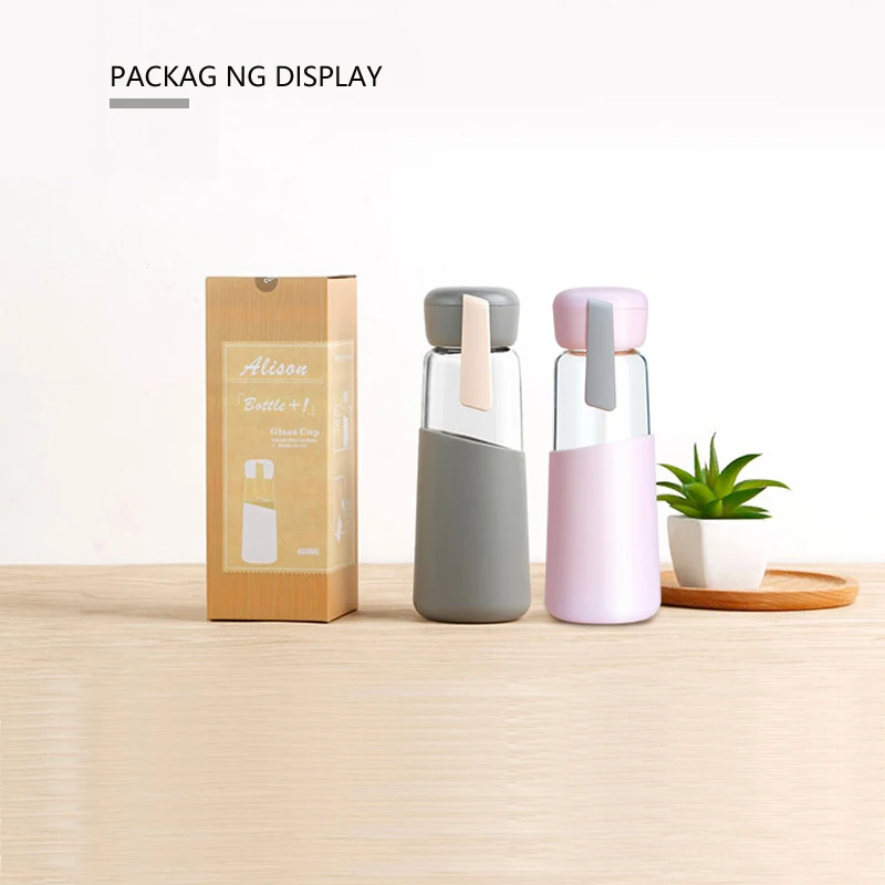 Стеклянная парная бутылка для воды на заказ однослойная чашка портативная