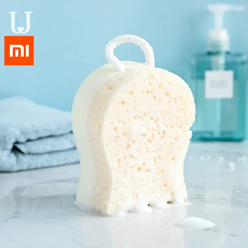 Xiaomi Mijia мультфильм губка для ванны мягкий SAin Ванна мяч отшелушивающая губка экологическая безопасность двусторонний дизайн со шнурком