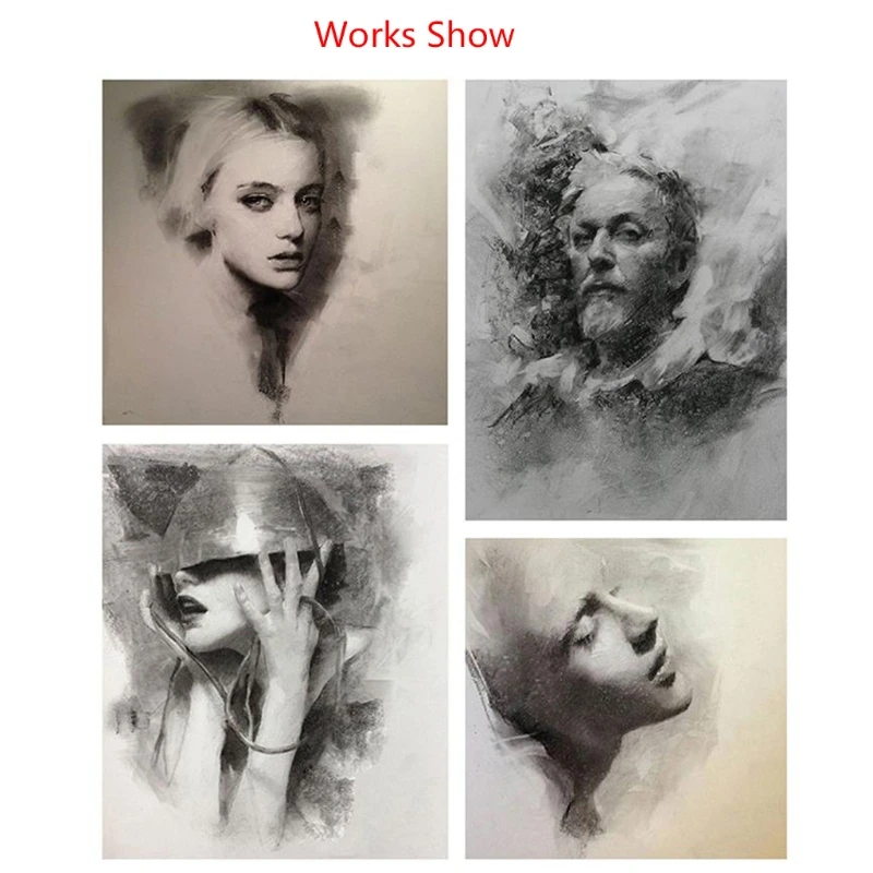 

12 Pcs/Set Sketching Charcoal Drawing Pencil Set Wood Professional Art Supplies Sketch Charcoal Pencils Art Painting