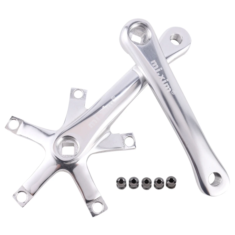 Mi.Xim Складной велосипед Crank 165мм BCD160 Шатун с одной или двумя скоростями Square с крепежными аксессуарами.