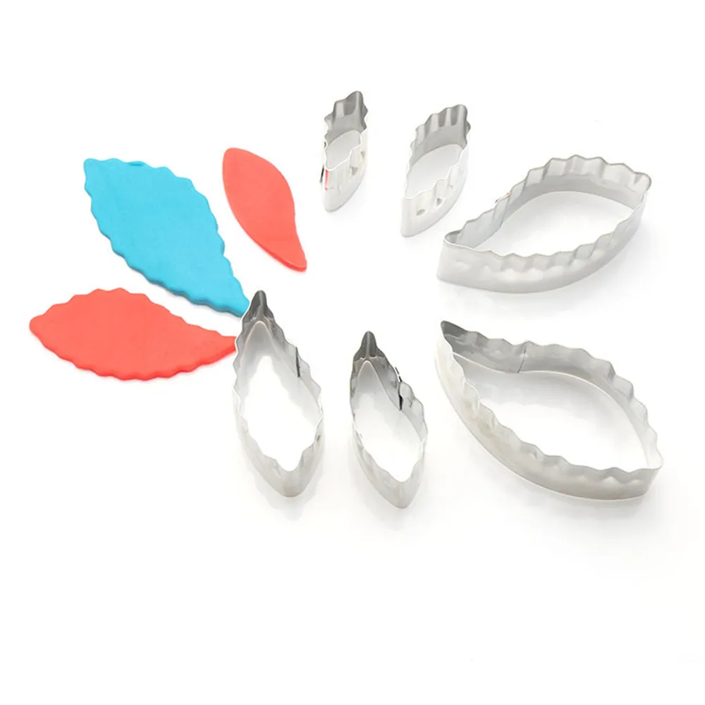 Форма для выпечки печенья из нержавеющей стали инструмент резки листьев и глины