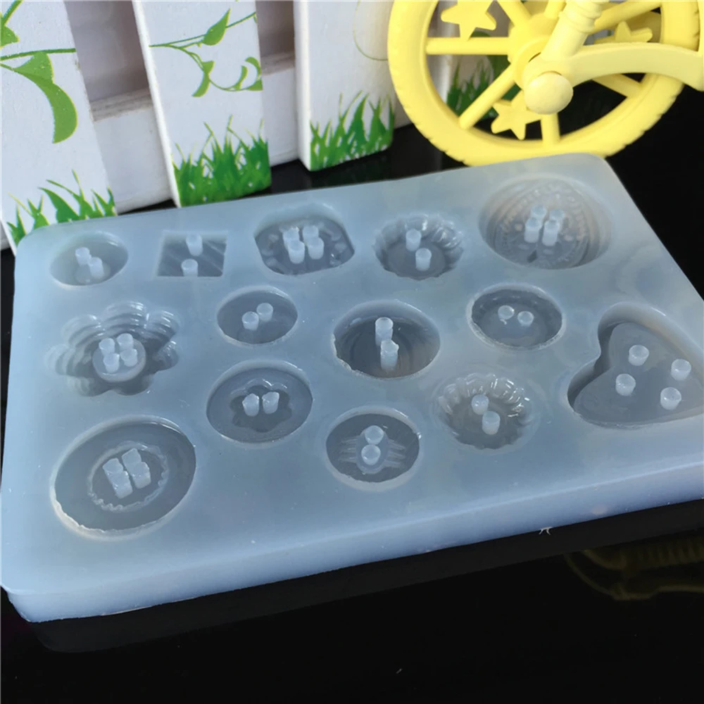 Мини Кнопка любви кулон ремесло DIY прозрачный УФ смола жидкий силикон