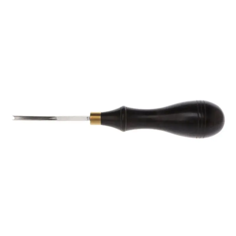 

P15F Leather Edge Creaser Steel Blade Ebony Blackwood Shallow Groove Craft Mark Tool