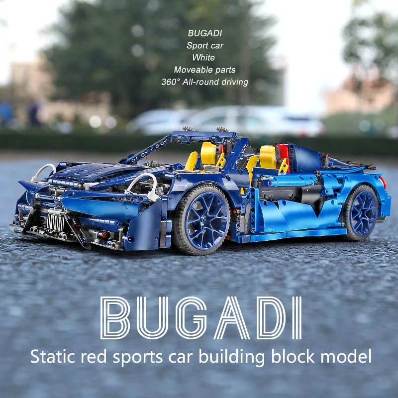 1:10 гоночный автомобиль Bugattied сборный город технические строительные блоки