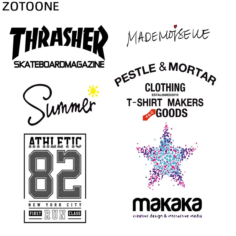 ZOTOONE английские буквы железные нашивки для одежды Dreamcatchers теплопередача на