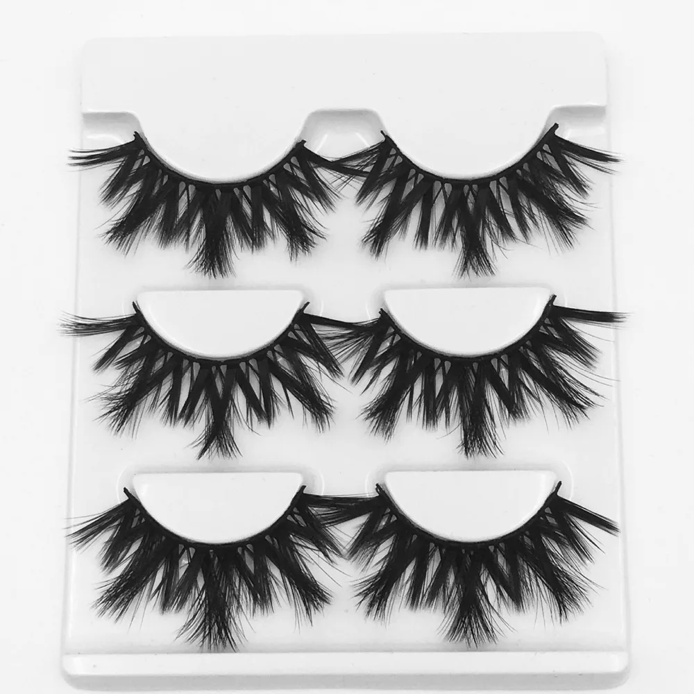 5 пар натуральный Набор накладных ресниц накладные ресницы 3D норковые волосы
