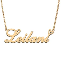 leilani love heart name necklace personalized gold plated stainless steel collar for women girls friends birthday wedding gift