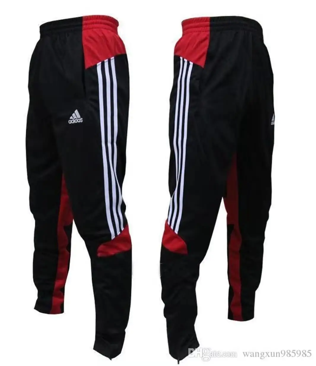 

2021 four seasons new European and American men's three-bar trousers zipper color matching sports and leisure foot pants factory