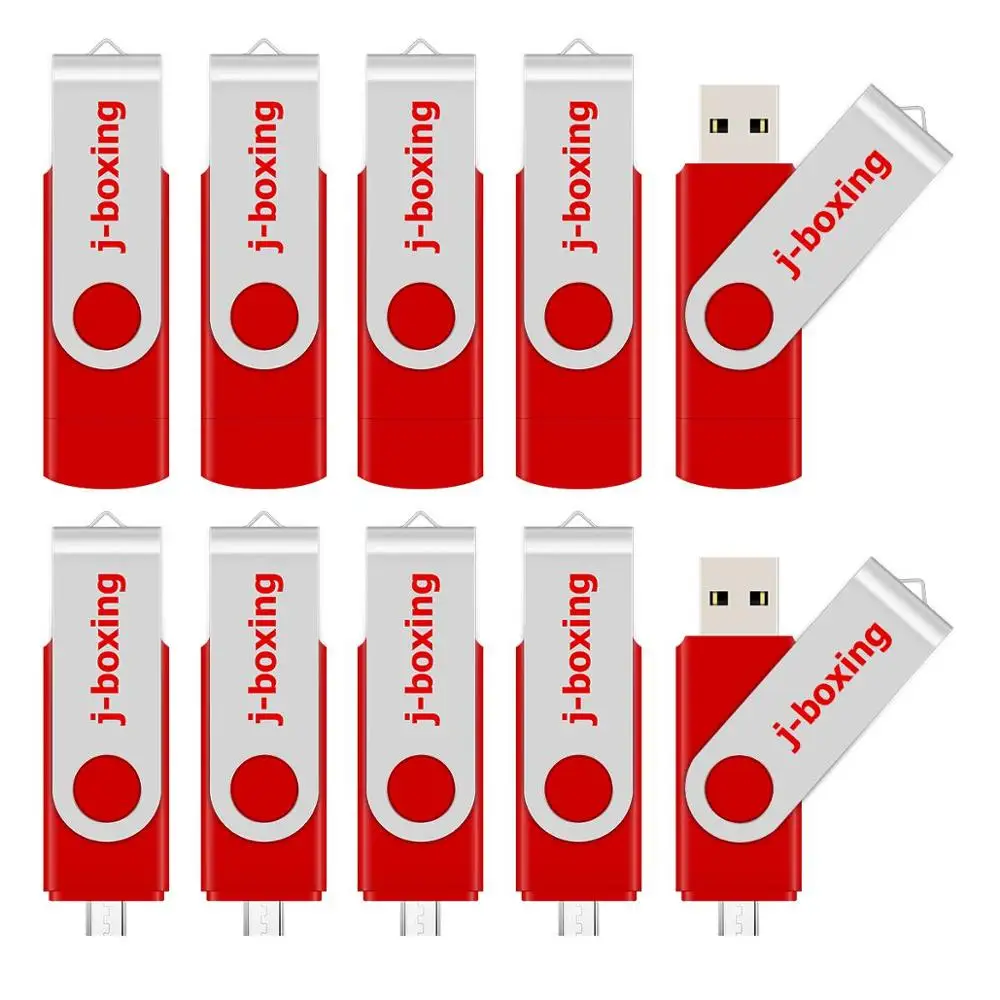 Металлический флеш накопитель J boxing OTG 64 ГБ два порта USB|USB флэш-накопители| |