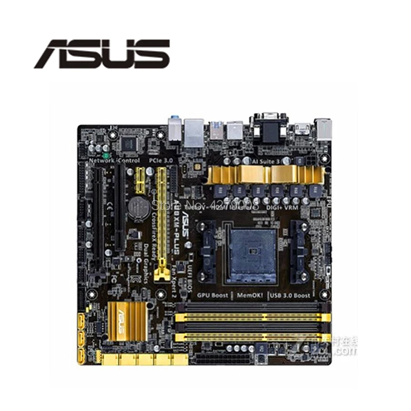 Разъем FM2/FM2 + USB3.0 SATA3.0 для ASUS A88XM PLUS оригинальный б/у настольный компьютер AMD A88X