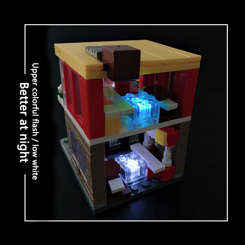 

5pcs 2x2 dot LED Light Up Colorful Accessories Light-Emitting Classic Brick Building Blocks Compatible All Brands light