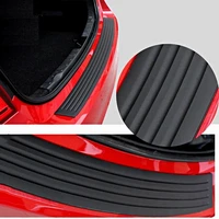universal car trunk door guard strips sill plate protector rear bumper guard rubber mouldings pad trim cover strip car styling