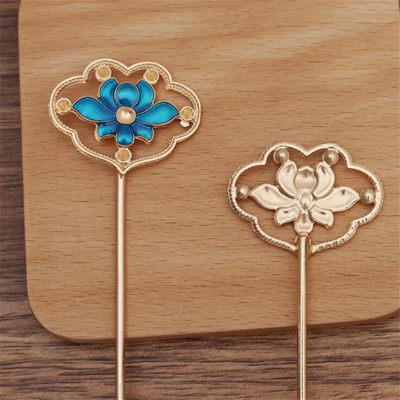 

DIY Jewelry Accessories Alloy Headdress Materials Flower Slice Charms For Jewelry Making Hairpin