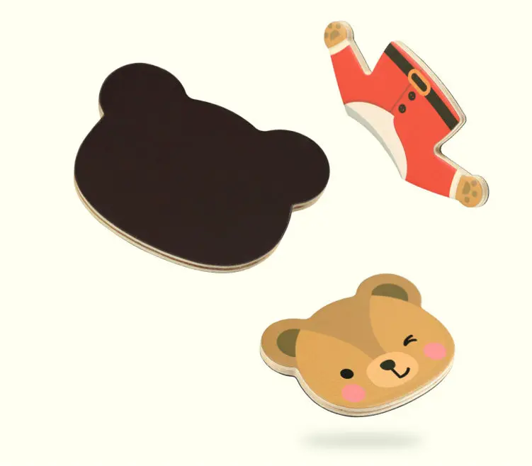 6 комплектов одежды деревянные магнитные пазлы детские развивающие игрушки