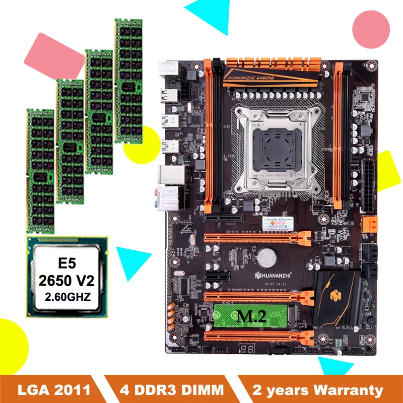 Большая Марка HUANANZHI deluxe X79 LGA2011 игровая Материнская плата Intel Xeon E5 1620 V2 SR1AR 3 7 ГГц ЦП