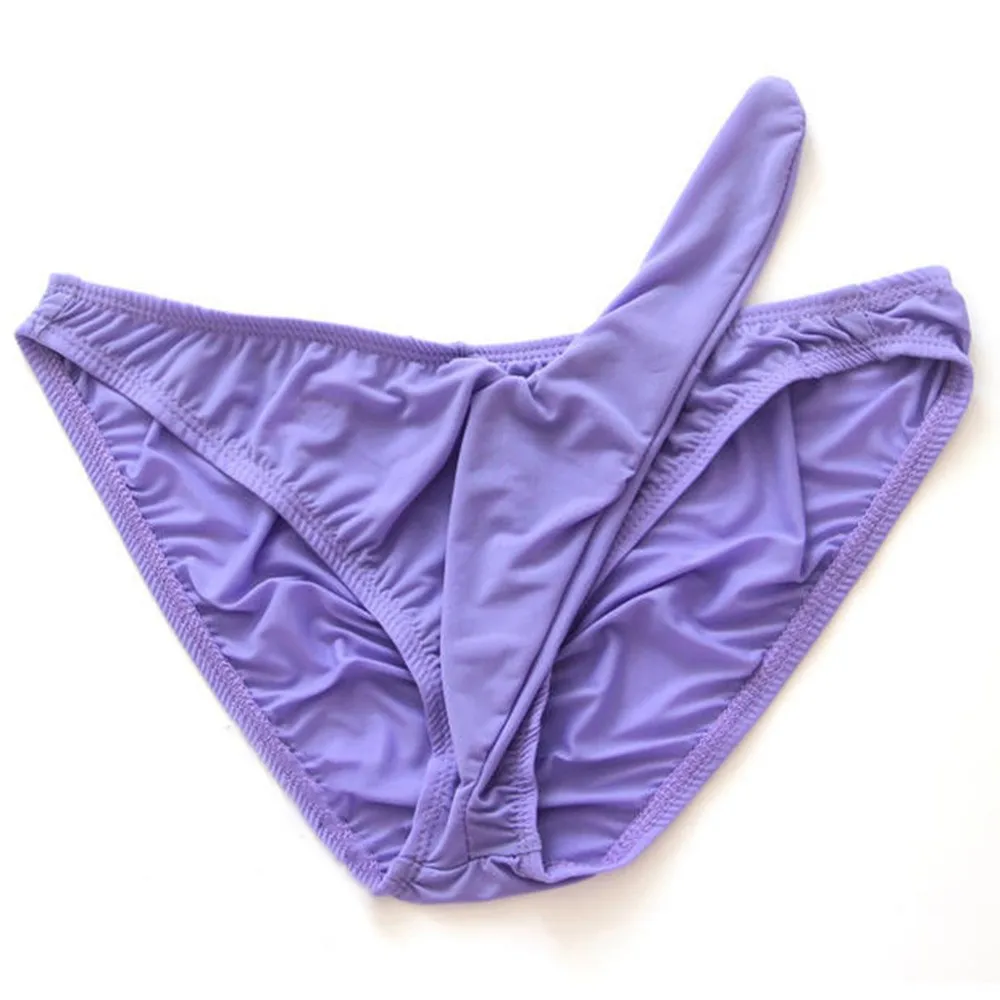 

Men's Briefs Ice Silky Panties Ultra-thin Breathable Underpants Man Low Waist Solid Trunk Elephant Nose Briefs Underwear