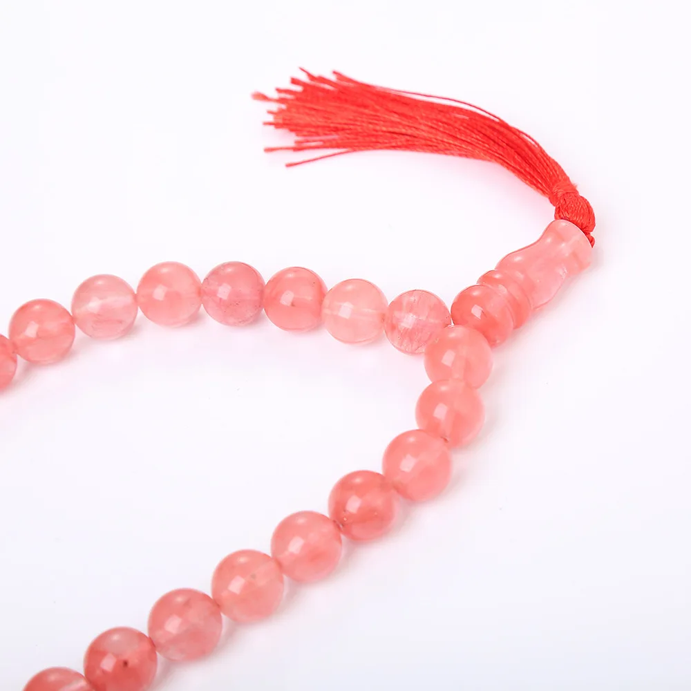 Мусульманские четки тасбих кисточка подвеска 33 бусины натуральный камень Аллах