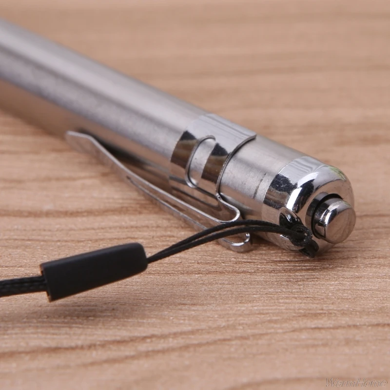 

Round Moon Shape Flashlight Stainless Steel Mini LED Lights Focus Torch Lamp M06 21 Dropshipping
