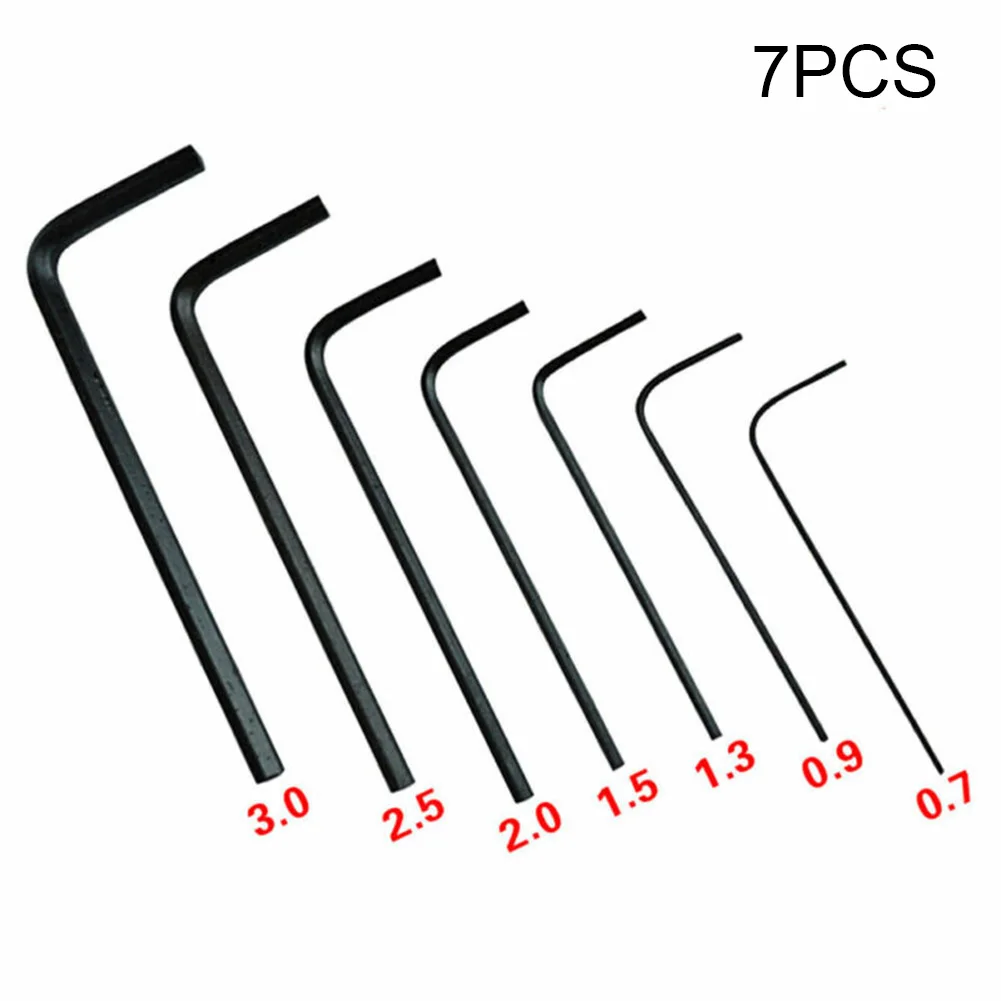 

0.7/0.9/1.3/1.5/2/2.5/3mm Micro Hex Wrench Maintenance 7pcs/Set Hexagon
