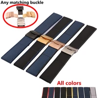 watch accessories nylon strap silicone bottom suitable for breitling series blackbird reconnaissance aircraft marine culture 22