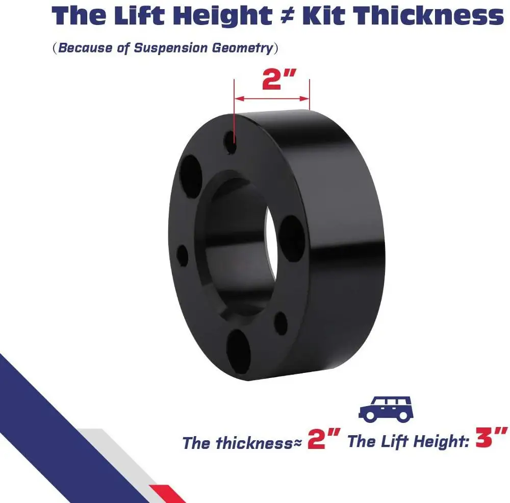 Black 3 inches KSP Lift Kit передний " самолет заготовка Распорки Выравнивающий Лифт комплект для Dodge Ram 1500 4WD 4X4 2006 - Цвет: Black 3 inches