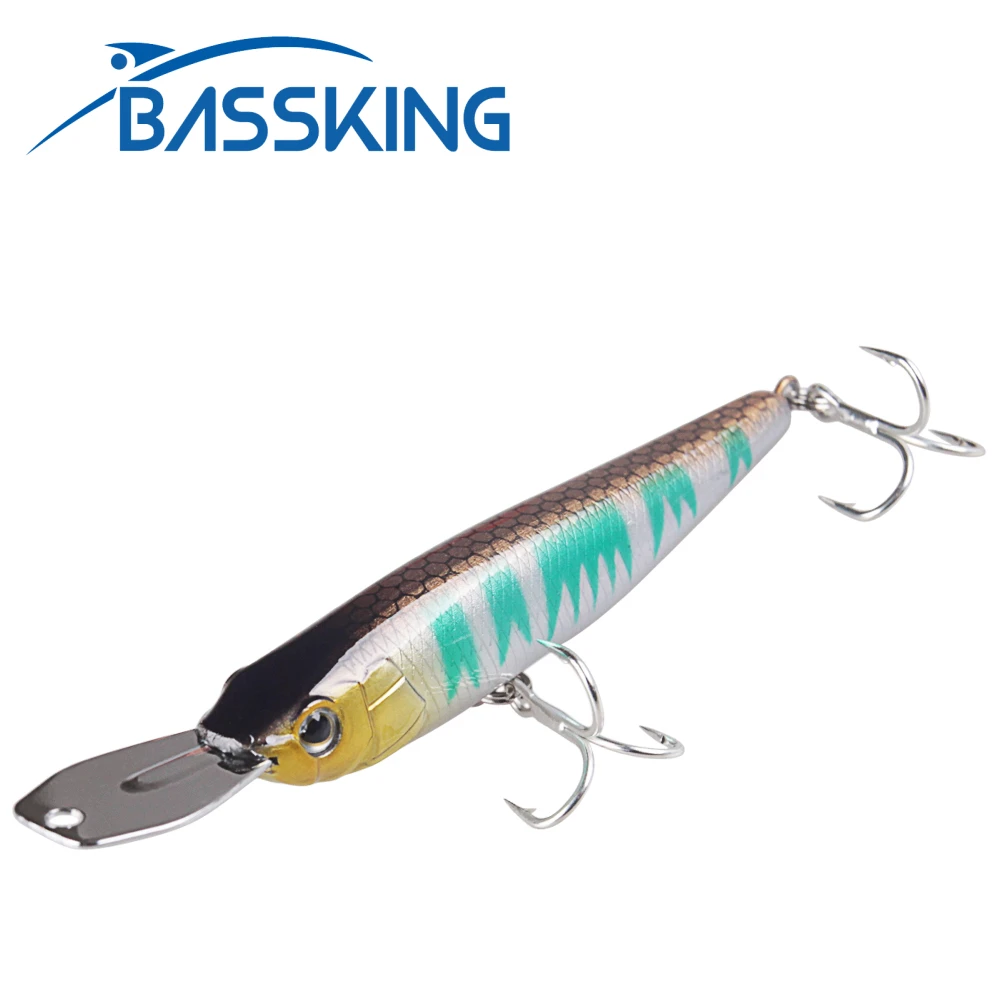 BASSKING 7 см 8 5 г Тонущая жесткая приманка в виде гольяна пластина для языка из