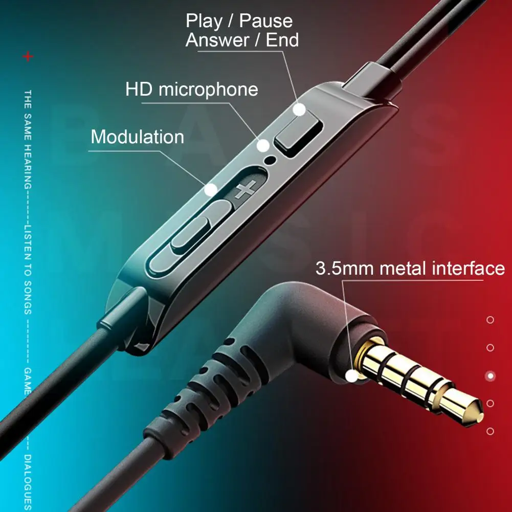 

T5 Noise-canceling In Ear Wired Tablet Phone Gaming Earphones with Microphone