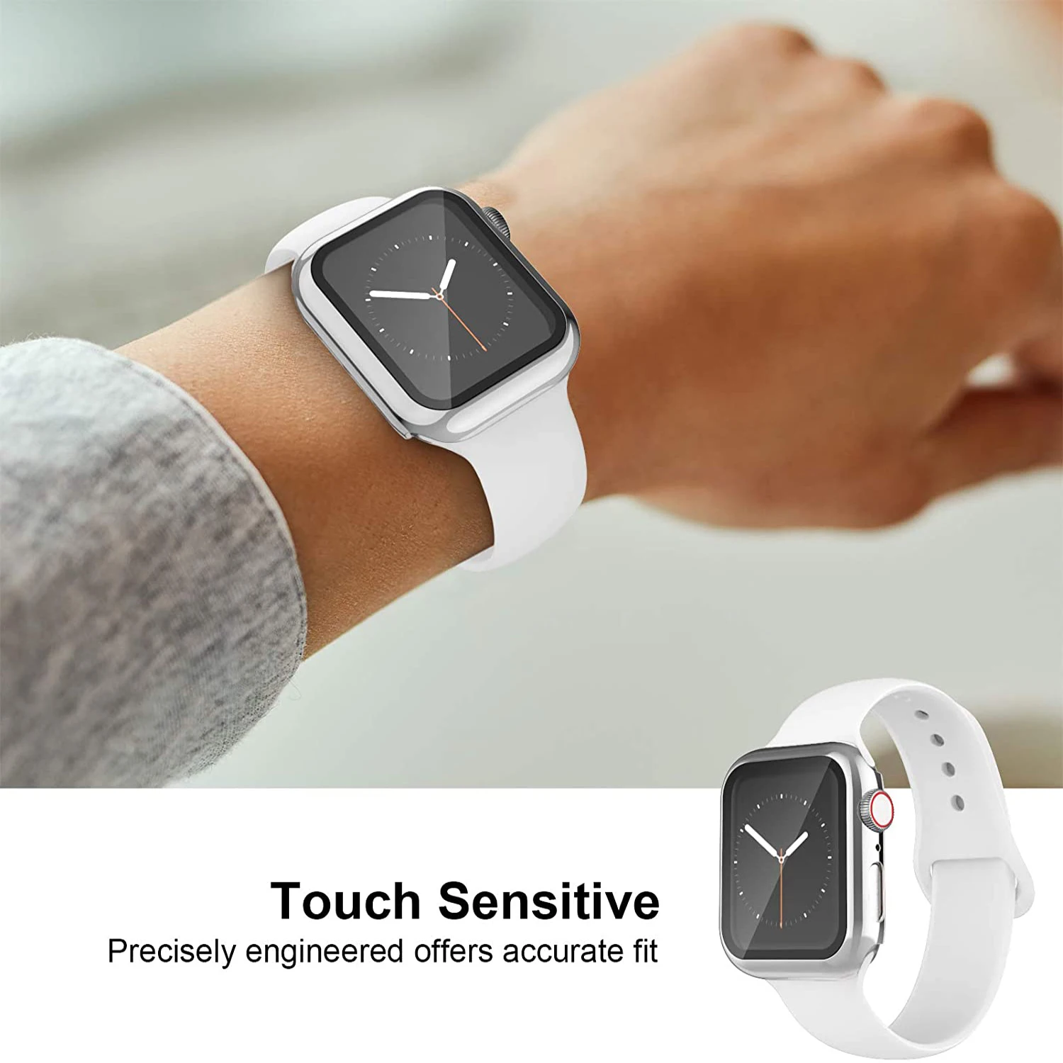 Glass + Cover for Apple Watch Case 45mm 41mm 44mm 40mm 42mm 38mm Screen Protector Accessories for iWatch Series7 6 5 4 3 se