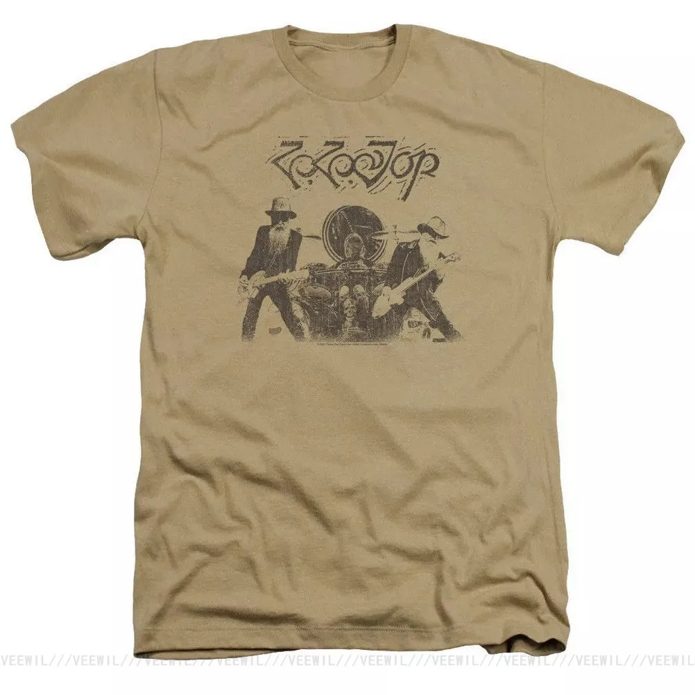 

ZZ Top Band FIRST ALBUM Cover Vintage Style Adult Heather T-Shirt All Sizes Cotton Tee Shirt Loose Sizes Funny