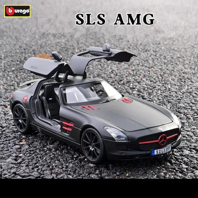 Maisto 1:18 Mercedes Benz SLS AMG синяя модель автомобиля из сплава коллекция украшений подарок