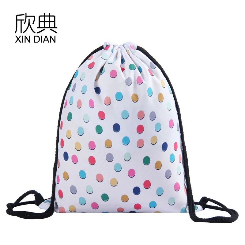 Многоцветная точечная печать в комплекте карманы мыть и очистить веревку