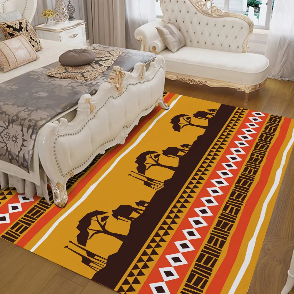 

Silstar Tex Ethnic Style Colorful Carpets Living Room Bedroom Anti-Slip Floor Rectangle Mats Large Area Rug For Home