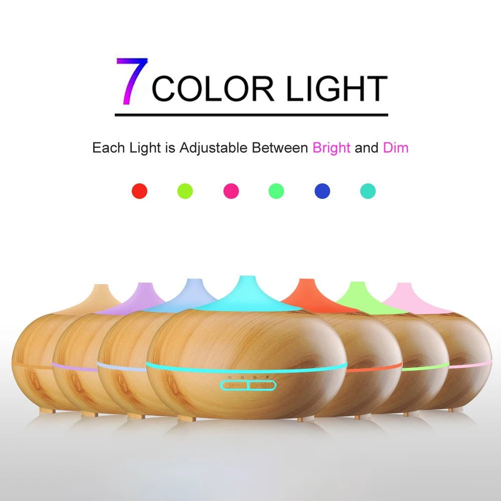 

550ml Ultrasonic Air Humidifier Moisturizing Spray Student Dormitory Car Grain Oil Diffuser Aromatherapy With LED Night Light