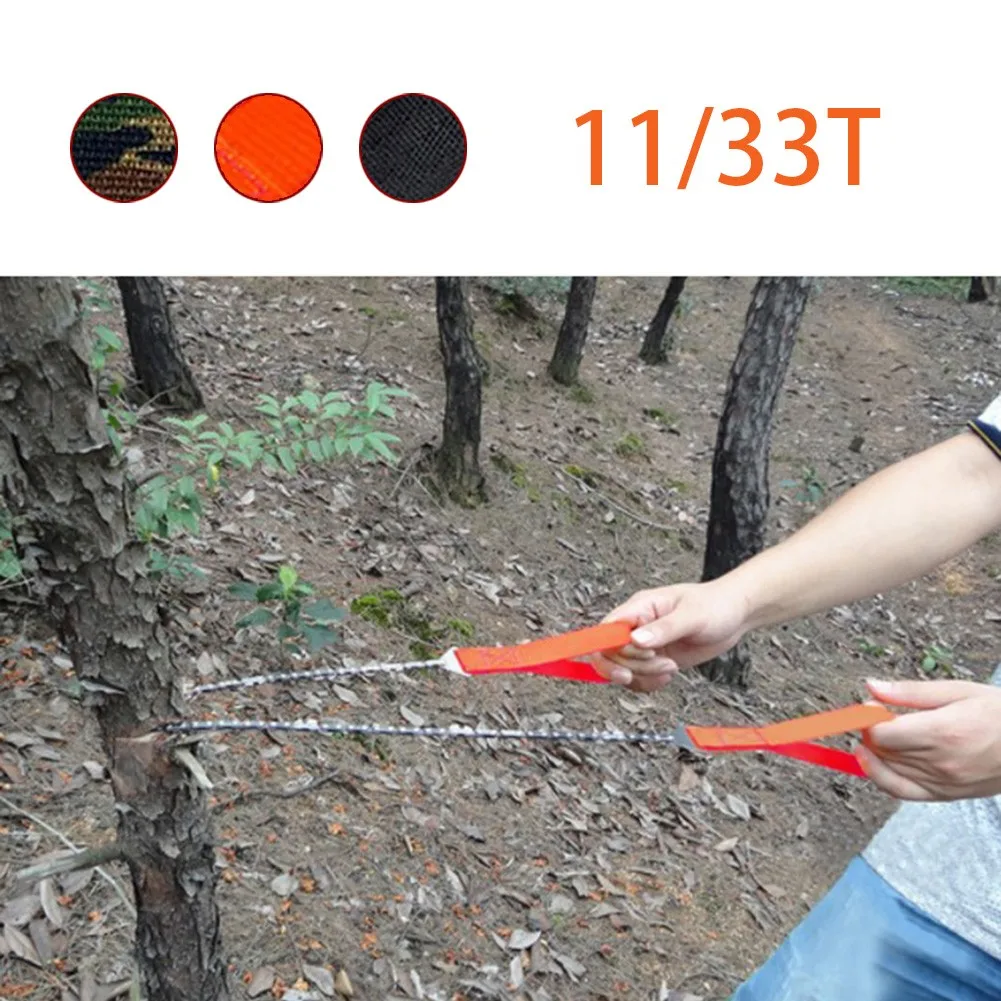 

11/13T Manual Manganese Steel Chain Saw Portable With Bag Garden Tools Outdoor Camping Hiking Survival Steel Wire Kits