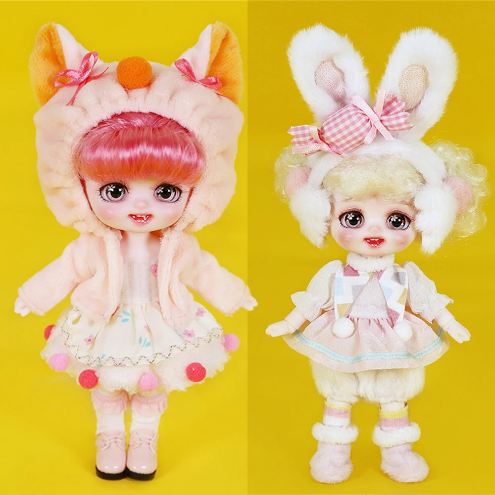Куклы Ob11 1/8 косплей милая кукла с одеждой в виде животного 6 дюймов BJD макияж