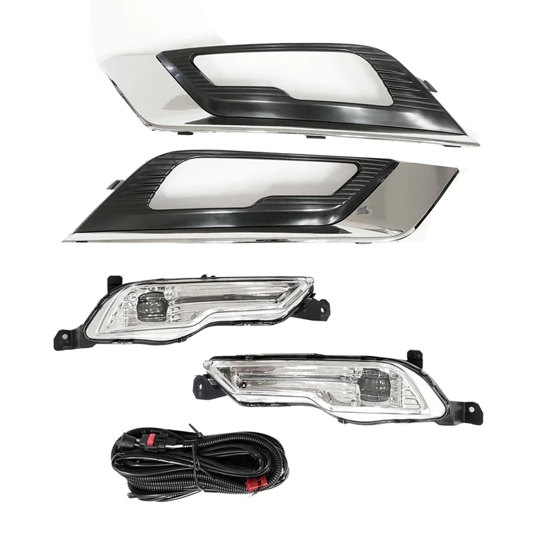 

Car LED Front Bumper Fog Light /Driving Lamp Kit with Bezel Covers & Wiring for 2017-2018 Ford Fusion/Mondeo
