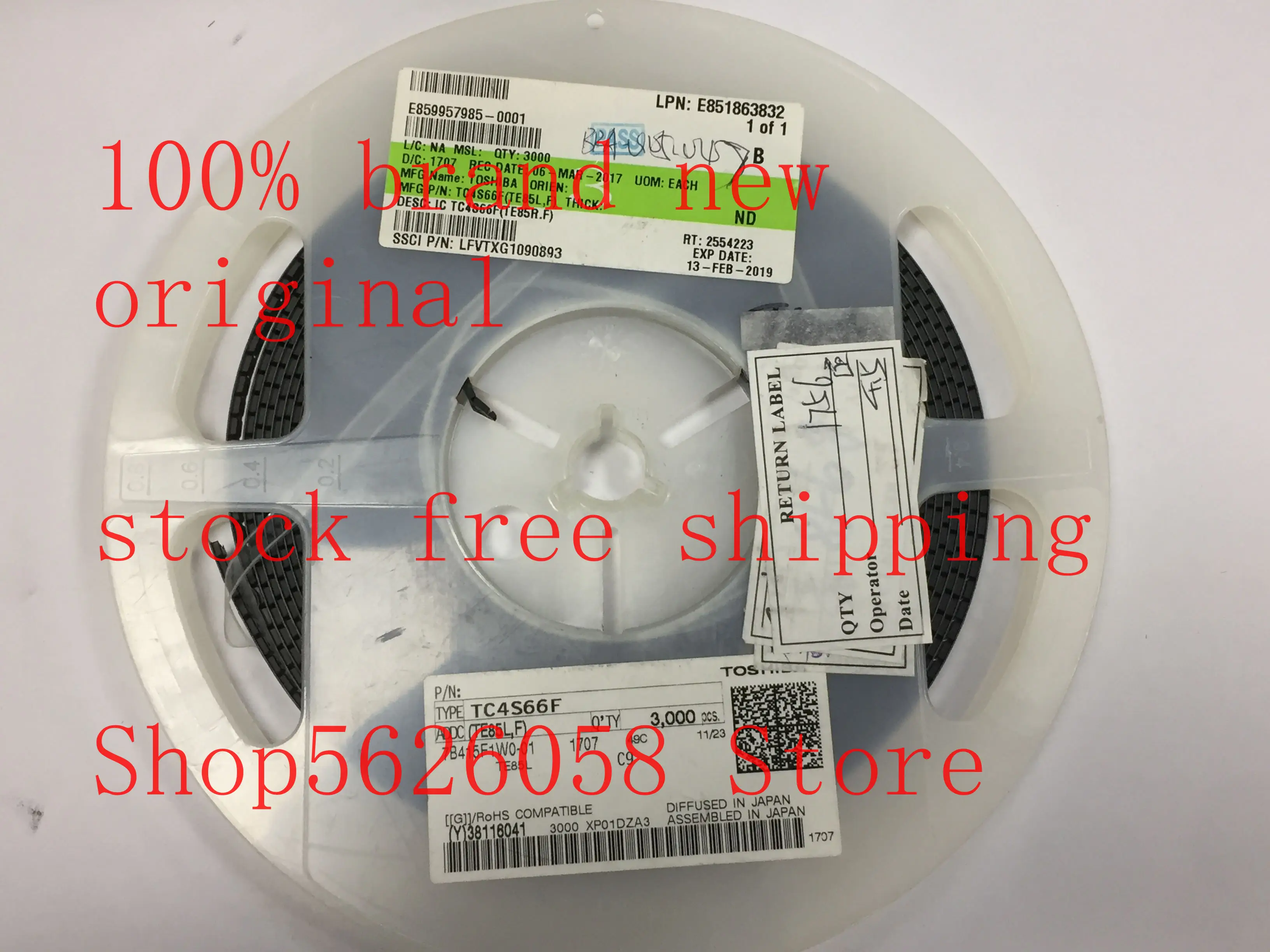TC4S66F SOT23-5 100% Новые оригинальные Бесплатная доставка 50 шт.-3000 шт./лот в наличии |