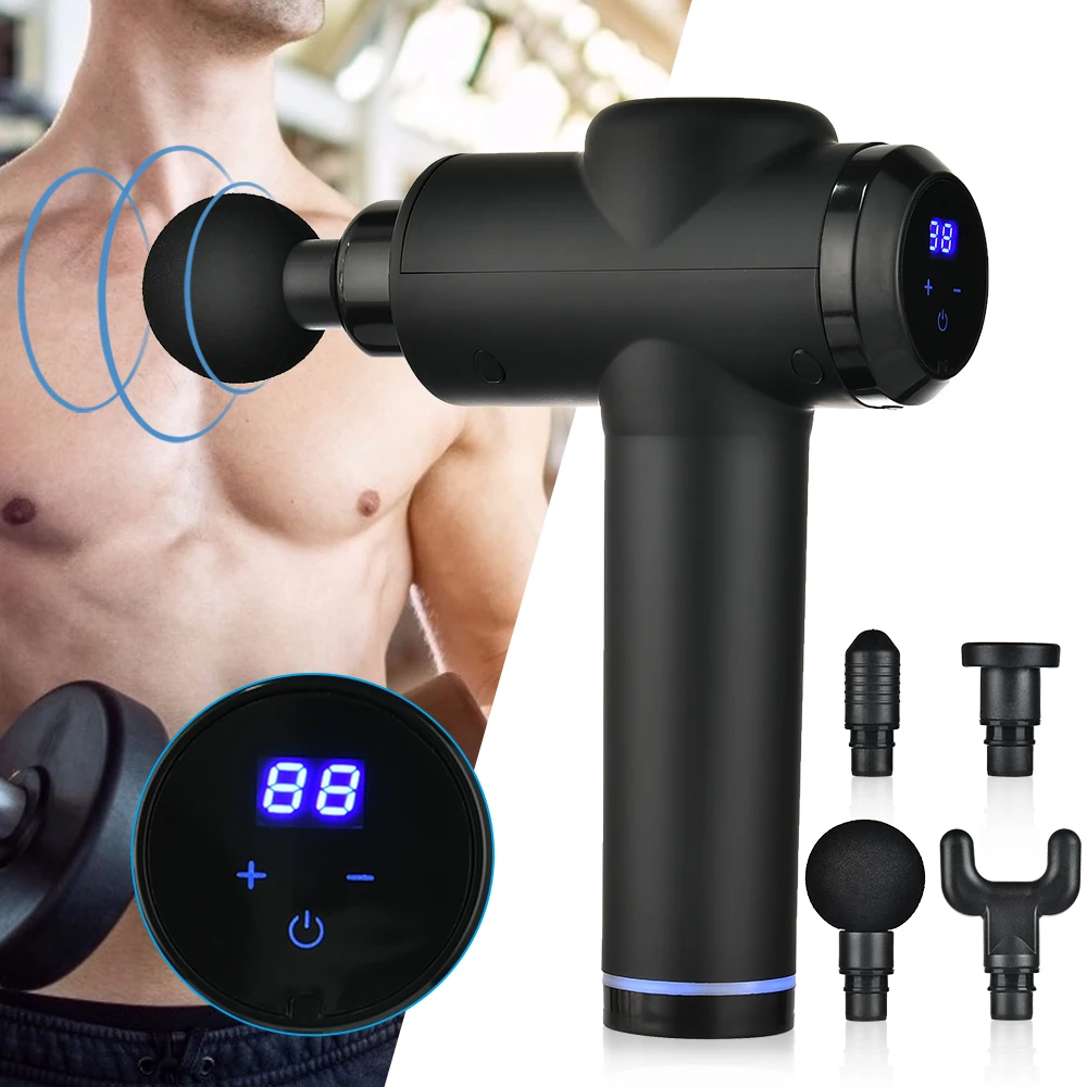 

High Frequency LCD Display Electric Massager Deep Muscle Massage Gun Help Relieve Fitness Phoenix A2 Relaxation for Body Relax