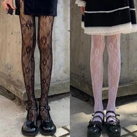 gothic tights for young women girl costumes retro mesh knee high pantyhose drop shipping stockings party night club wear hosiery