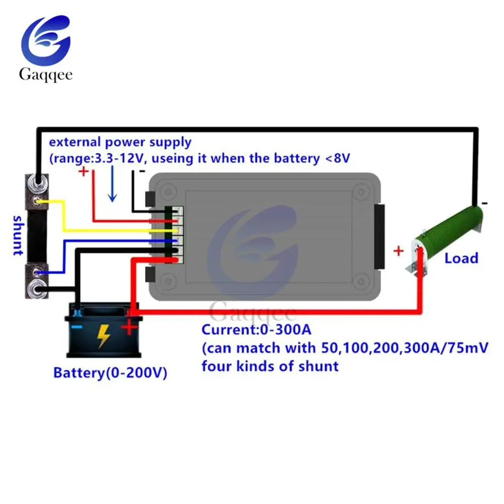 Тестер емкости автомобильного аккумулятора 0 200 в измеритель постоянного тока