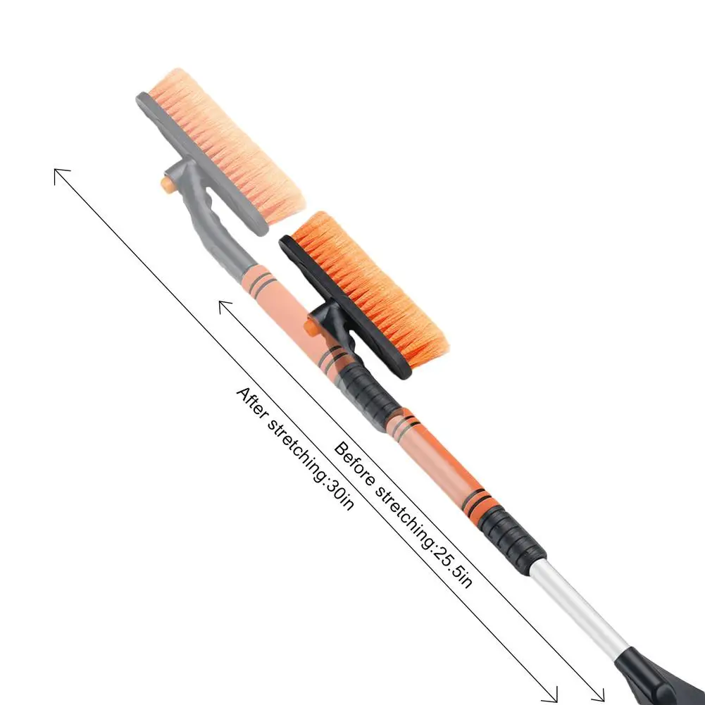 Скребок для льда на лобовое стекло автомобиля 2 в 1 щетка снега выдвижная лопата