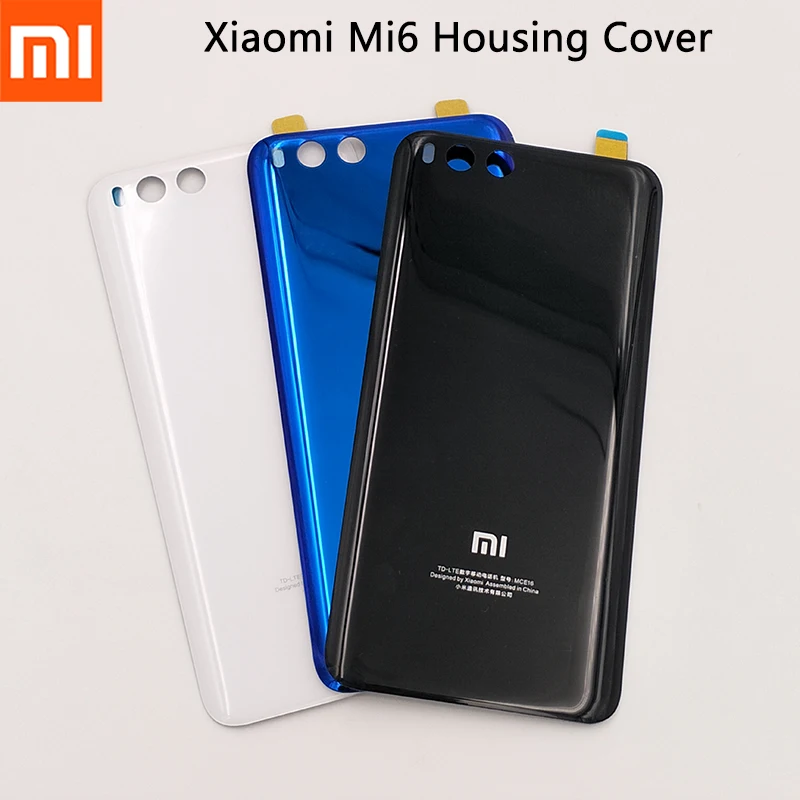 Оригинальный прозрачный стеклянный чехол для Xiaomi Mi6 задняя крышка батарейного