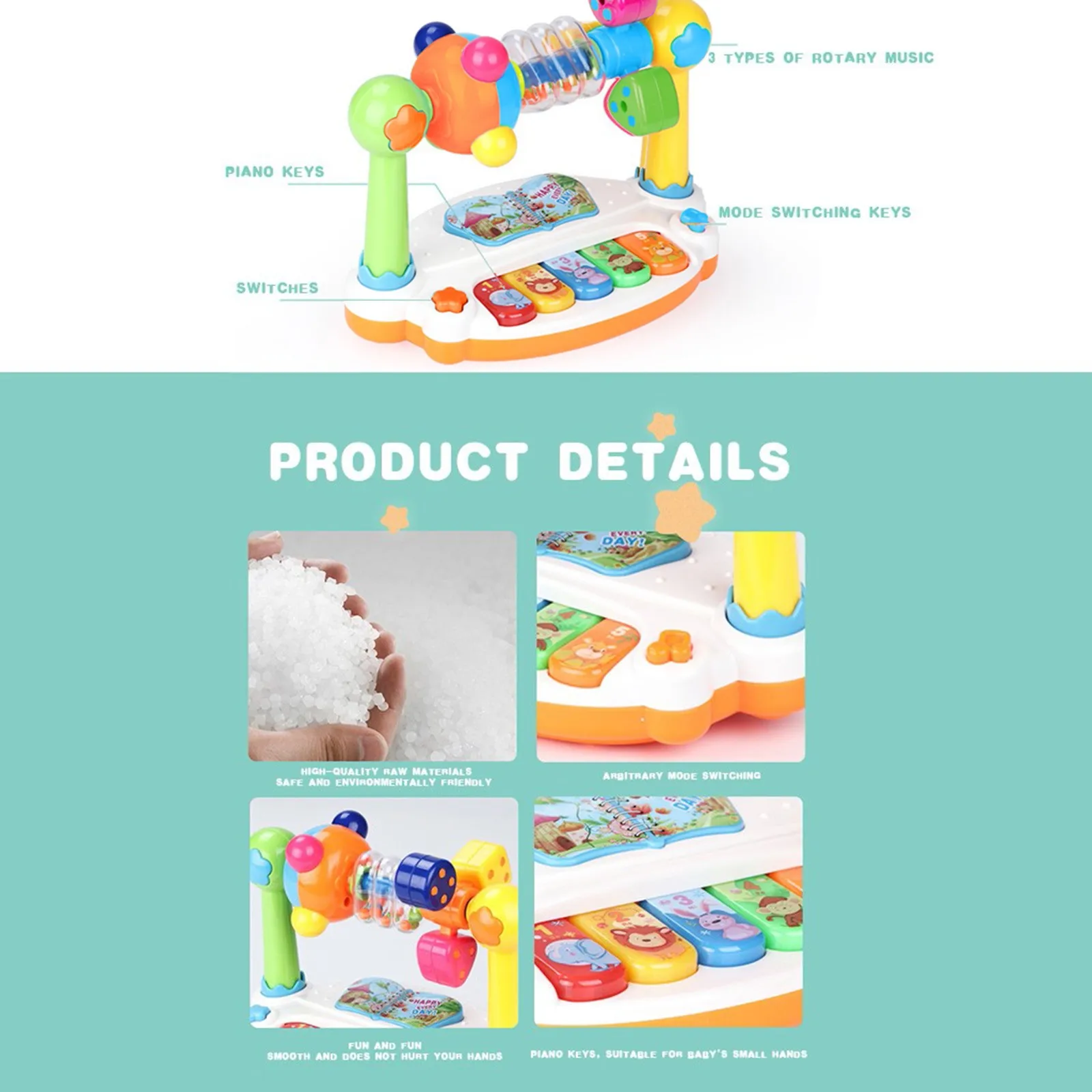 5 Types Farm Animal Sound Kids Piano Music Toy Musical Animals Sounding Keyboard Baby Playing Type Instruments f5 | Игрушки и хобби