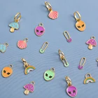 Модные женские серьги-подвески в форме цветка радуги в форме гриба с булавкой для женщин, разноцветные маленькие серьги в форме Инопланетянина с улыбкой, массивные ювелирные изделия