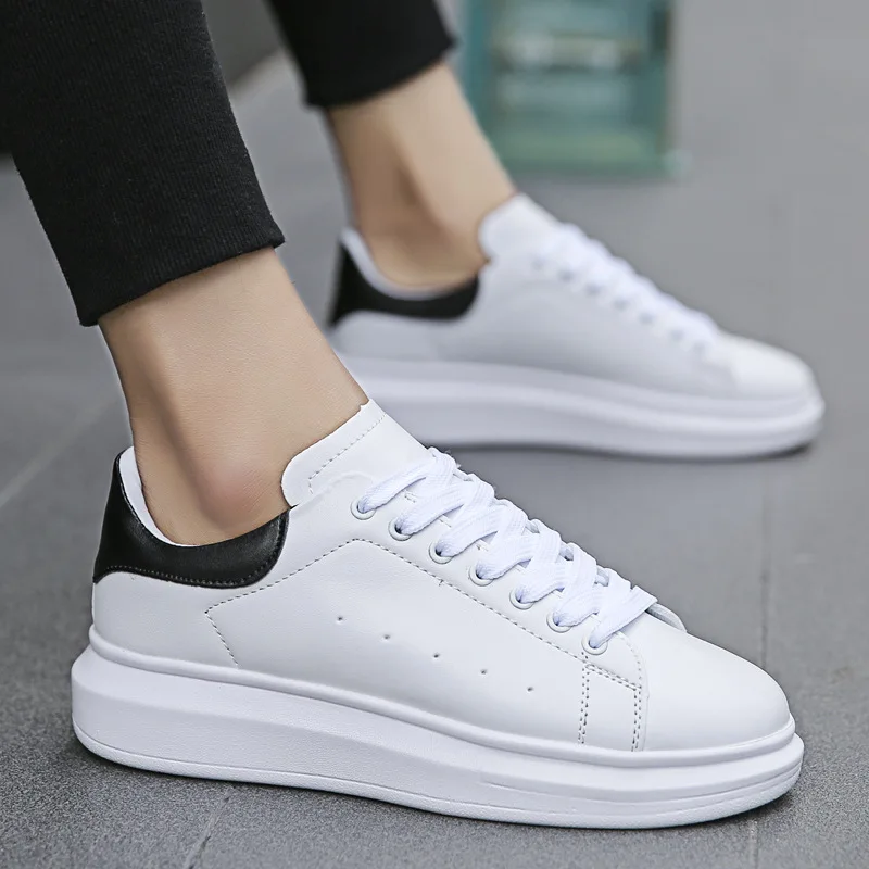 

2021 Men Casual Shoes Sneakers PU Breathable Height Increasing Lace-Up mens loafers mens trainers