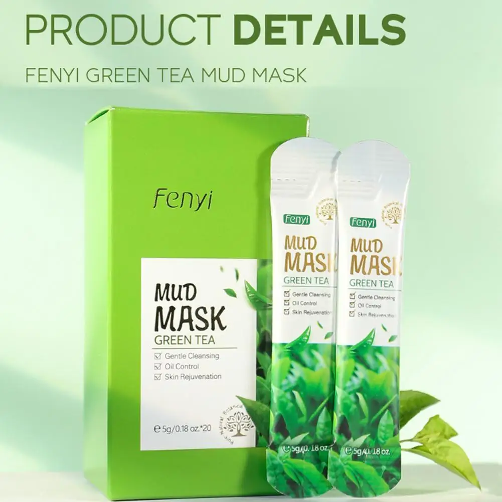 10pcs Green Tea Mud Deep Cleansing Oil Control Moisturizing Beauty Smoothing Blackheads Skin Acne Care Rem T5g7 | Красота и здоровье