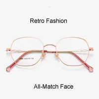 retro fashion new arrival full rim metal glasses frame optical anti blue ray spectacles with spring hinges unisex